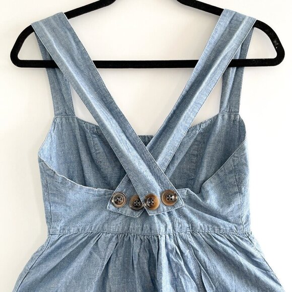 Free People Carolina Chambray Mini Dress - Picture 9 of 11